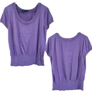 Jones Wear Women's Purple Eggplant Lightweight Sweater Size XL